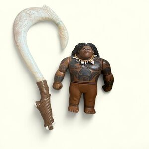 KIDS Disney Moana Maui Action Figure with Magical Fish Hook